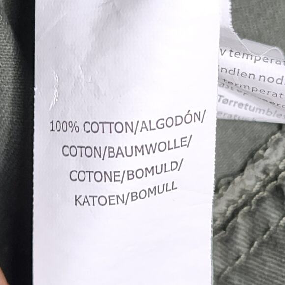 Just Fab Utility Jacket Small Olive Green Full Zip Snap Button Pockets - Picture 4 of 4